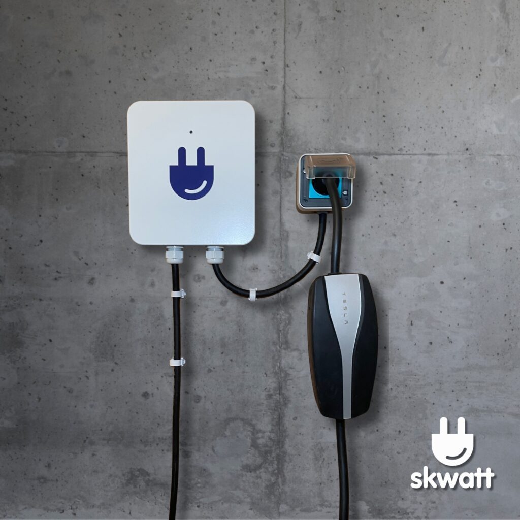 Pack Skwatt Box + Prise renforcée HAGER (3,7 kW) – Fixation murale