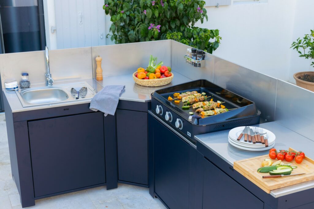 Ensemble Cuisine extérieure Comfort coloris sauge ou navy – ENO